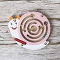 thumbnail image 3 of Laberinto magnético de madera para niños pequeños, rompecabezas interactivo de laberinto con cuentas magnéticas, ideal para niños en edad preescolar de 3, 4, 5 y 6 años. Caracol, 3 of 8