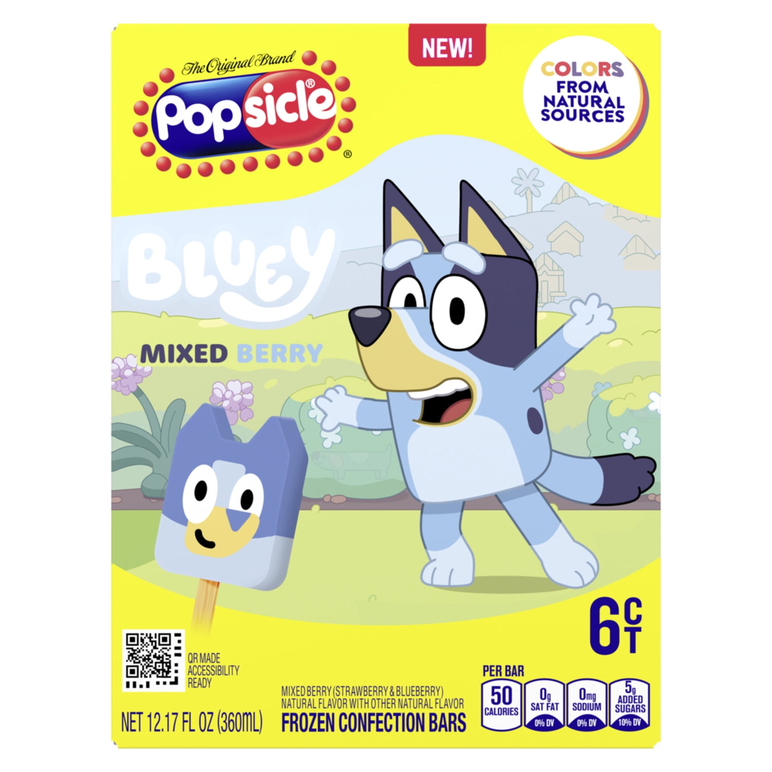 Popsicle Ice Cream Bluey Facepiece 6 PK