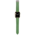 thumbnail image 3 of Lychee Pattern Genuine Leather Bands Magnetic Buckle Design Strap for Apple Watch Series 9/8/7/6/5/4/3/2/1/SE/Ultra 1/Ultra 2 (42mm,44mm,45mm,49mm),Green, 3 of 4