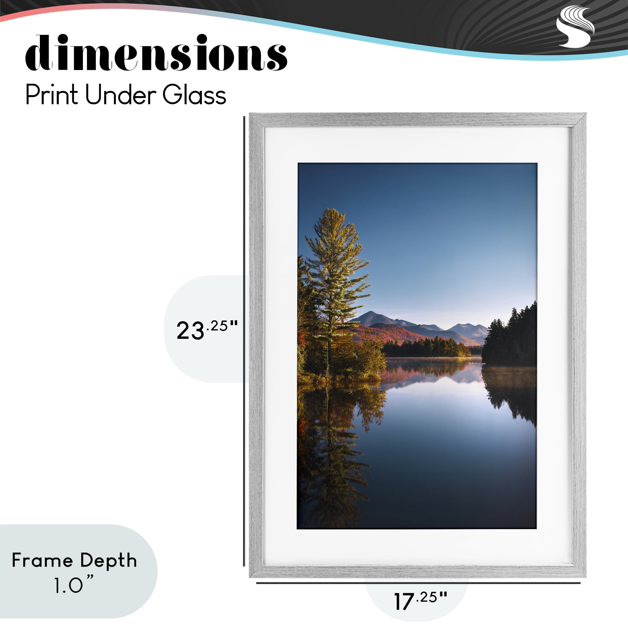 Stupell Industries Autumn Morning Wilderness Gray Framed Print Under Glass, design by Jonathan Zaharek