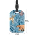 thumbnail image 6 of Square 2Pack PU Leather Winter Forest Animals Cruise Luggage Tag with Privacy Cover and Name ID Tag for Travel Handbags Backpacks Luggage Tags, 6 of 6