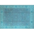 thumbnail image 1 of Ahgly Company Indoor Rectangle Oriental Light Blue Traditional Area Rugs, 7' x 10', 1 of 4