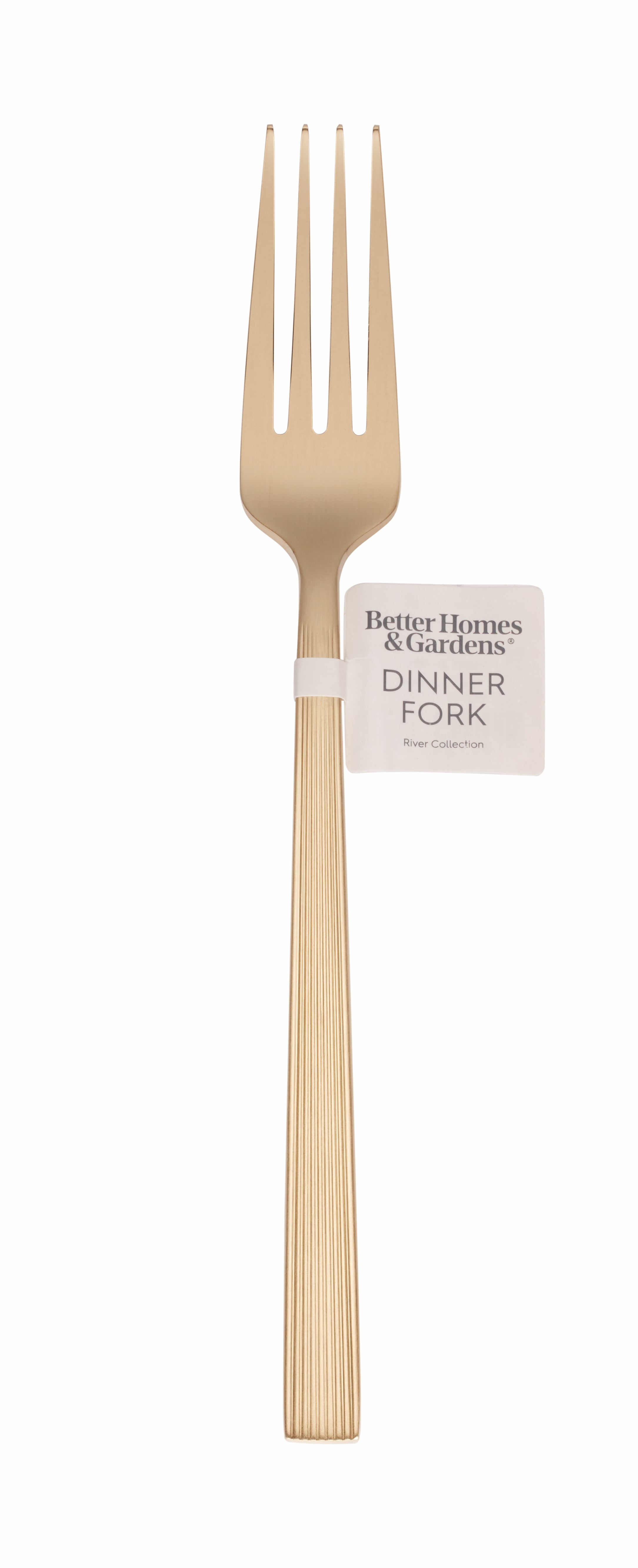 (4 pack) Better Homes & Gardens River Gold Stainless Steel Dinner Fork