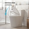 thumbnail image 5 of One Piece Toilet 10" Rough-in, Elongated Toilet with Comfortable Seat Height, ADA Chair Height 17.3", Dual Flush 0.8/1.28 GPF, 5 of 12