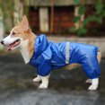 thumbnail image 1 of Chubasquero para mascotas ZHAOCHENG impermeable reflectante de doble capa transpirable pantalones de cuatro esquinas 2XL azul, 1 of 4