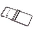 thumbnail image 4 of Cubierta plegable para teléfono, PC galvanizada a prueba de golpes, parte trasera transparente, moda para Samsung Galaxy Z Flip 3, 4 of 8