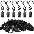 thumbnail image 1 of 50 clips de cortina con ganchos, ganchos en S de 2,4 pulgadas, clips de cortina para colgar luces de cadena de fiesta, decoración de patios de hogar y jardín, exhibición de artesanía, 1 of 5