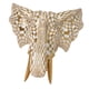 thumbnail image 5 of Decoración de cabeza de elefante, artesanía de resina, obra de arte, decoración del hogar, decoración de pared de cabeza de elefante Oro blanco, 5 of 8
