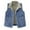 Blue, variant on Women's Denim Button Front Vest, Fleece Lined Sleeveless Jacket, Warm Winter Outerwear, Casual Layering Piece, Soft Plush Inner Wear, Cold Weather Protection Blue L