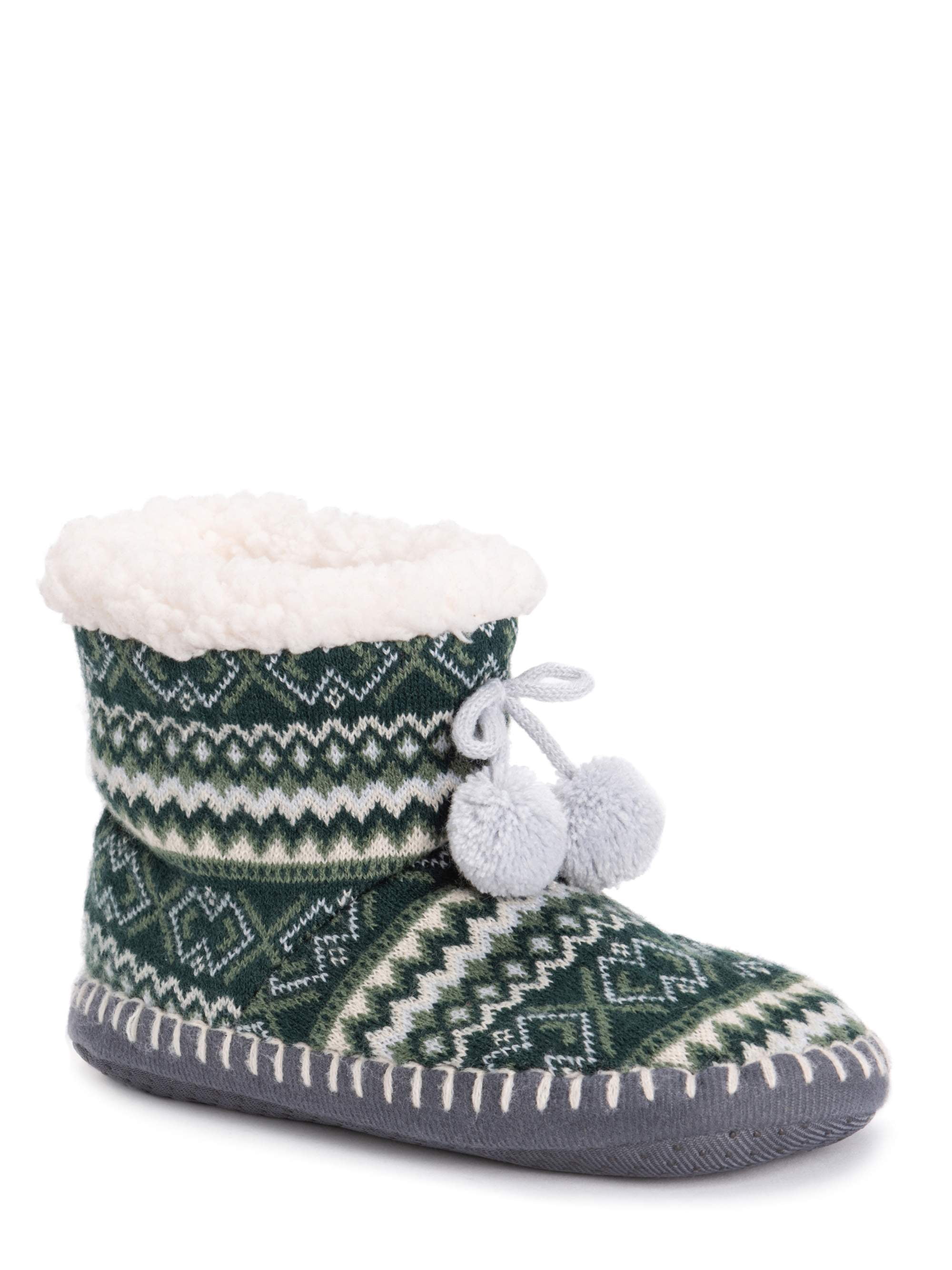 MUK LUKS Women's Bootie Slippers - Walmart.com