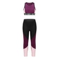 thumbnail image 3 of Alvivi Kids Girls Two Piece Yoga Sports Outfits Crop Top with Athletic Leggings Workout Tracksuit Pink Black 8, 3 of 7