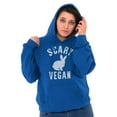thumbnail image 3 of Scary Vegan Bunny Rabbit Vegetarian Hoodie Sweatshirt Women Men Brisco Brands M, 3 of 5