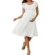 thumbnail image 1 of INSPIRE CHIC Vestidos de Maternidad para Mujeres Boho con Cinturón de Cintura de Manga Corta Verano Iglesia X-Large Blanco, 1 of 6