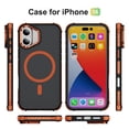 thumbnail image 4 of ELEHOLD Case for iPhone 16, Matte Skin Feeling Magnetic Case with Adjustable Camera Stand,Orange, 4 of 9