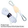 thumbnail image 2 of Cuerda reflectante de la línea de sujeción de la tienda de 6 mm x 5 m | Sistema de poleas metálicas ajustables | Cuerda de nylon con revestimiento reflectante para acampar Lonas de senderismo Toldos, 2 of 3