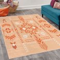 thumbnail image 2 of Geometric Decorative Rug, Tribal Hand Drawn Vintage Aztec Background in Vector Illustration Print, Quality Carpet for Bedroom Dorm and Living Room, 6 Sizes, Peach White, by Ambesonne, 2 of 4