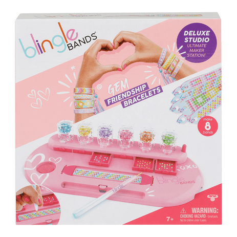 Blingle Bands DIY Gem Friendship Bracelet, 8 Band Deluxe Studio - Arts & Craft Activity for Ages 7 and Up