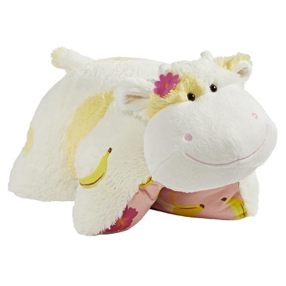 Pillow Pets Peluche Vache Banane Parfumée Douce, Blanche