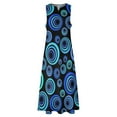 thumbnail image 3 of Retro in Pretty Blue Long Dress dress wom elegant luxury ssual sexy dress for wom, 3 of 6