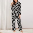 thumbnail image 2 of Fotbe White Sunflowers Pattern Long Sleeve Pajama Set for Women,Sleepwear Set,2-piece Loungewear Set,Soft PJs Comfy Nightwear with Pockets -XX-Large, 2 of 7
