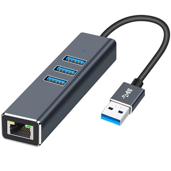 USB to LAN Gigabit Ethernet Adapter Type-C to RJ45 Ethernet Adapter with USB 3.0 Port