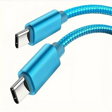 USB C to USB C Cable Nylon Braided 60W 3FT USB Type C Fast Charging Cable for iPhone 16/16 Plus/16 Pro Max/15/15 Plus/15 Pro Max, MacBook Pro, iPad Pro Air, Samsung S24/S24 Ultra/S23 Blue