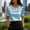 Light Blue, variant on Women's Solid Color Casual Short Sleeve Round Neck T-Shirt Top for Summer