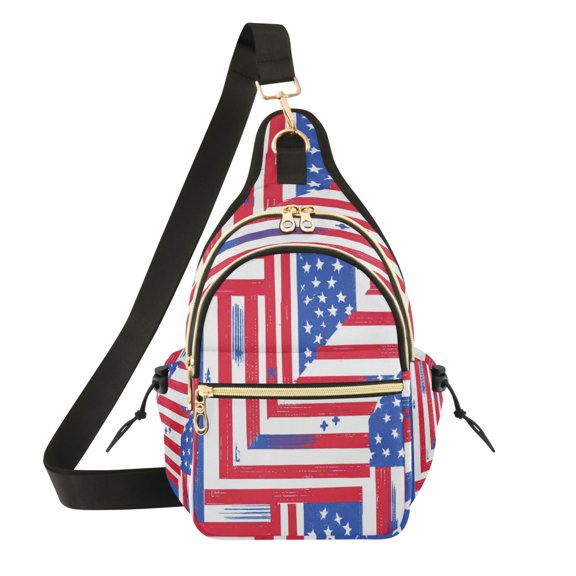 Women Crossbody Bag Fashion Blue Stripes Printed Sling Bags Shoulder for Women