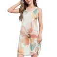 thumbnail image 2 of Women's Casual Sleeveless All Over Print Dress Loose A Line Flowy Dresses with Pockets Colorful Red Flowers XL, 2 of 8