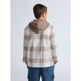thumbnail image 3 of Weekend Academy Boys Hooded Flannel Shacket, Sizes 4-18, 3 of 6