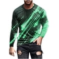 thumbnail image 1 of Blusas y camisas de manga larga y cuello redondo para hombre, camisetas casuales con estampado de moda y cuello redondo, blusas de licra de manga corta para hombre., 1 of 4