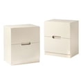 thumbnail image 6 of May in Color 2-Drawer Nightstand Set of 2, Handless Bedside Table for Bedroom, Living Room, Hallway, Beige, 6 of 9