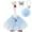 02-Blue, variant on 7 Inch Mini Desktop Goose Princess Costume Set with Rhinestone Crown Necklace and Magnetic Keychain, Cute Tabletop Porch Goose Outfit for Figurine Decor Holiday Office Desk Ornament Gift, HAODEJW