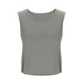 thumbnail image 5 of Ltctricy Crop Tank Tops for Women Loose Crew Neck Sleeveless Hollow out Side Cropped Workout Tops Running Yoga Gym Shirts, 5 of 7