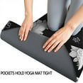 thumbnail image 3 of Black White Dinosaur Skeletons Bold Hot Yoga Mat Towel Non Slip for Hot Yoga - Quick-Drying Yoga Mat Cover with 4 Corner Pockets with Travel Bag - Hot Yoga Towel Non Slip 70"x26", 3 of 6