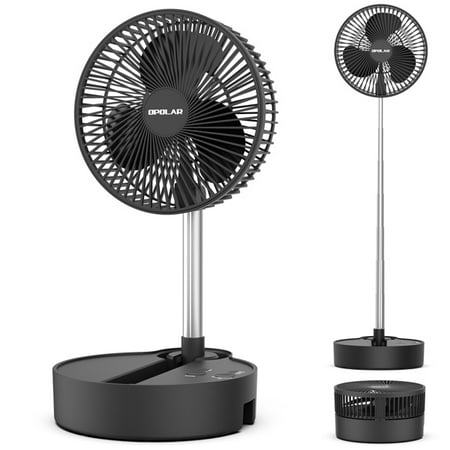 

Clearance! 10000mAh Battery Operated Oscillating Fan 8 Inch Portable Foldaway Fan Rechargeable Desk Fan with 20H Working Time 3 Speeds Height Adjustment Home Camping Tent Travel