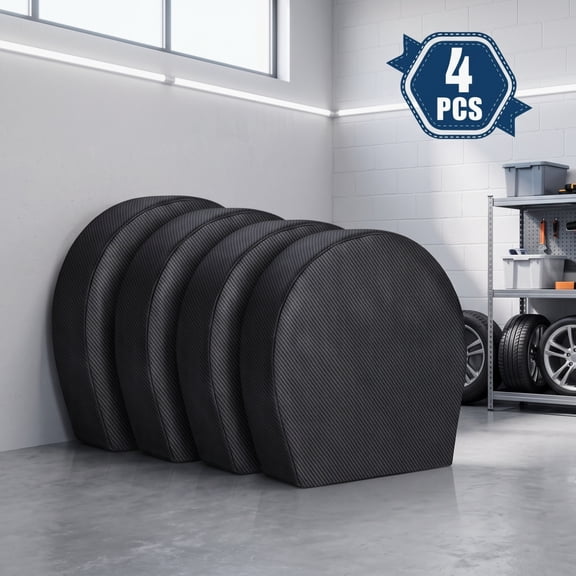 4 Pack RV Tire Covers, Waterproof Wheel Protectors for Camper Trailer Motorhome, Fits 27-29 Inch Tires