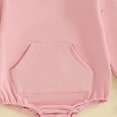 thumbnail image 4 of Gerichy Newborn Baby Boys Hooded Sweatshirt Long Sleeve Solid Romper 0 3 6 12 18 24 Months Infant Baby Fall Winter Spring Outfits, 4 of 4