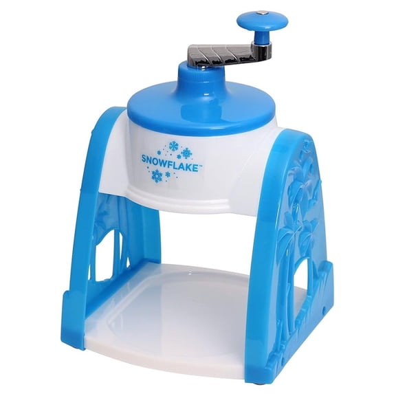 Snow Cone Maker Hand Crank - VKP Brands Snowflake Ice Shaver Machine - Portable Slushy Maker with 3 Ice Molds - Easy to Use for Kids & Adults