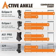 Active AS1 Pro Lace-Up Ankle Brace, Adjustable, White, Large