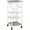 White 686, variant on Compact White Kitchen Cart with Single Door Cabinet and Four Casters, 15x23.6x15 Inches, Particle Board for Small Spaces