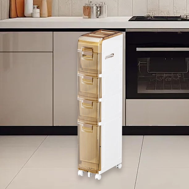 Gabinete de almacenamiento Macarena Organizador de almacenamiento con ruedas 21cm 4 capas