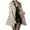 Beige, variant on Women's Anorak Winter Coat Ladies Long Hooded Jacket Warm Thick Outerwear Windproof Rainproof Casual (Black,L)