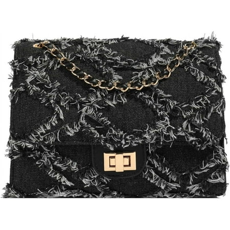 ShengRui Denim Purse  Denim Crossbody Bags for Women Jean Purse Denim Shoulder Bag Handbags