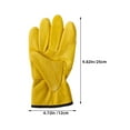 thumbnail image 3 of REACHISE 1 Pair Mens Warm Work Gloves Warm Leather Gloves Insulated Leather Work Gloves Working Gloves, 3 of 8