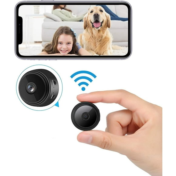 2021 New Version Mini WiFi Hidden Cameras,Spy Camera with Audio and Video Live Feed,with Cell Phone App Wireless Recording -1080P HD Nanny Cams with Night Vision.Tiny Cameras for Indoor/Outdoor Using
