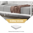 thumbnail image 4 of alazyhome Metal Twin Daybed Frame, Sofa Bed for Living Guest Room, White, 4 of 7