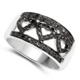 thumbnail image 2 of 0.32 Carat Genuine Black Diamond .925 Sterling Silver Ring QJ Model, 2 of 3