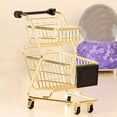 thumbnail image 3 of Jouet de Rangement Modèle de Chariot à Main Mini Supermarché Double Pont en Or pour les Garçons de 3 à 6 Ans Cadeau, 3 of 10