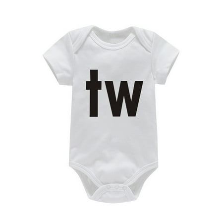 

XYIJANI Boy Clothes Cute Baby Crawler Twin Alphabet Crawler Pure Cotton Baby Crawler Alphabet Twin Printed Twin Baby Jumpsuit Baby Boy Clothing Set 12-18 Months (A 12M)